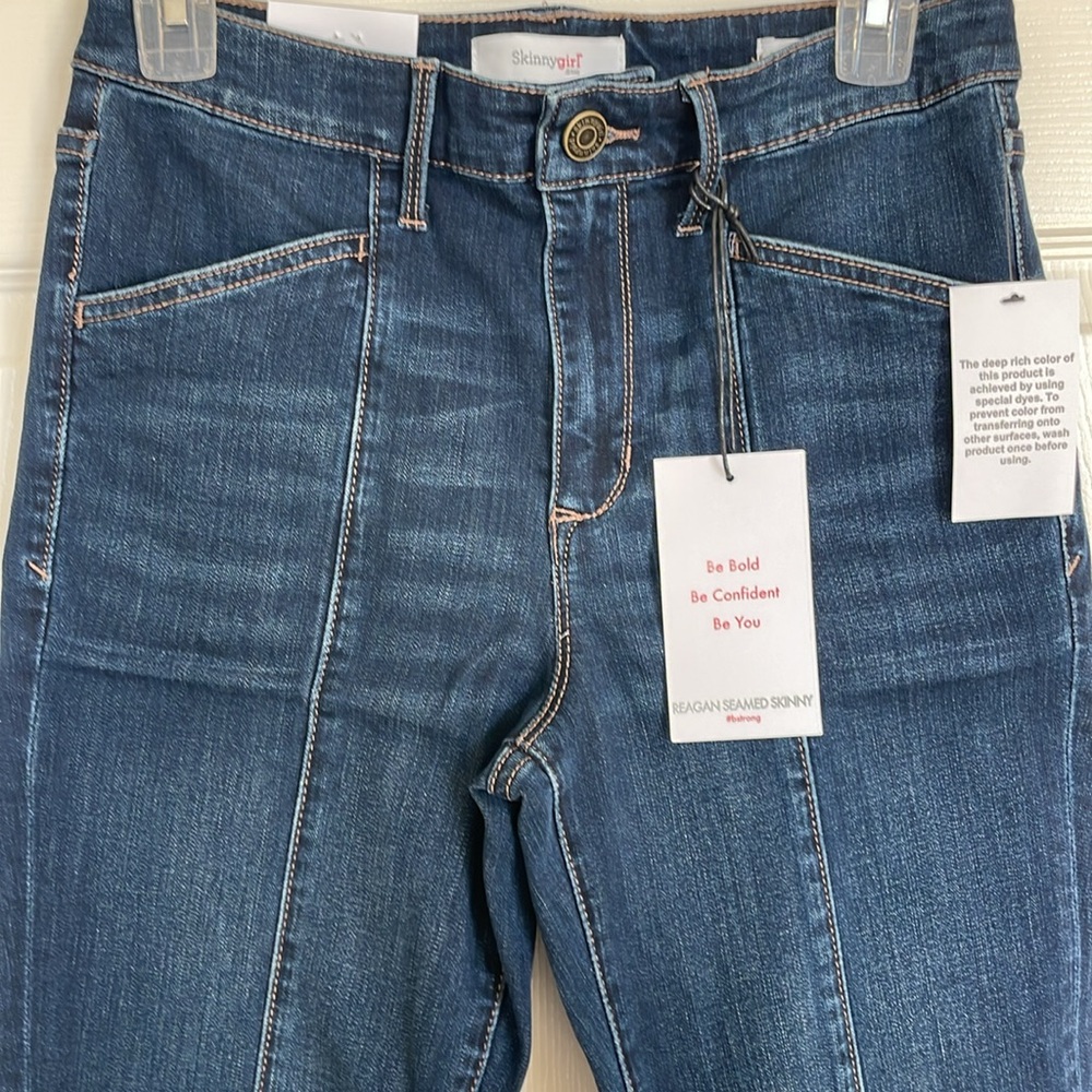 New! Skinnygirl Reagan Seamed Skinny Ankle Jeans Size 28/6 - Picture 5 of 10